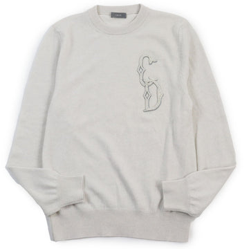 Dior Cashmere Knit Sweater Gray XS