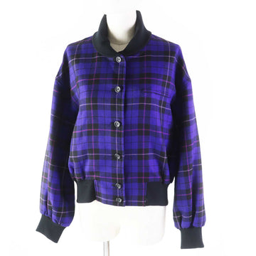 Dior   Wool Check Blouson Purple M Women
