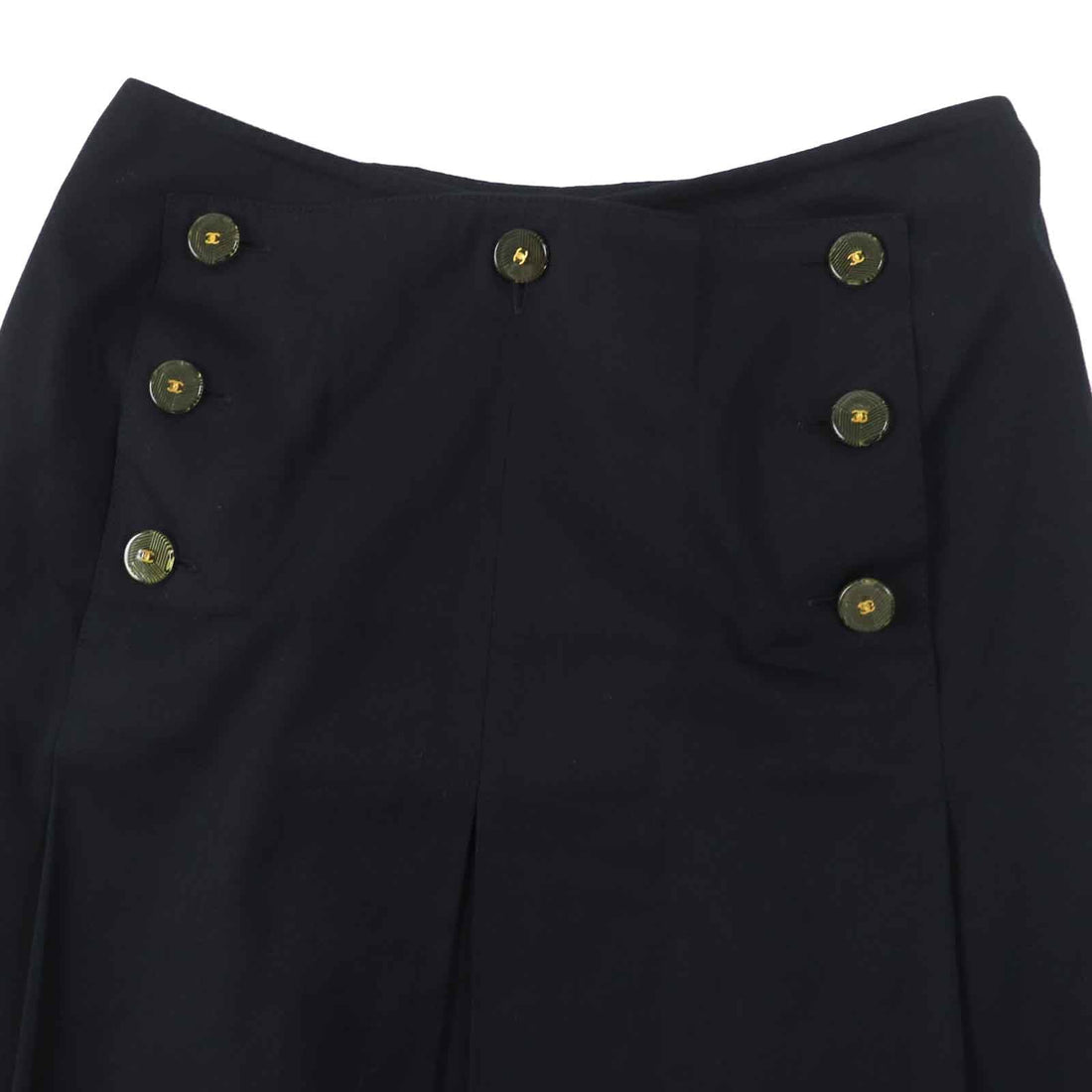 CHANEL skirt 02P P19179 cotton black 36