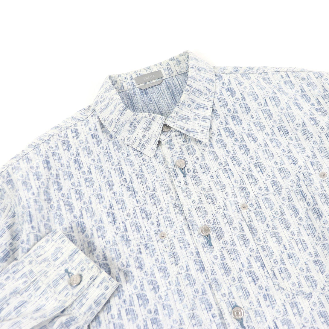 Dior Cotton Oblique Print Denim Shirt