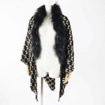 Fendi Zucca Pattern Silk Wool Scarf