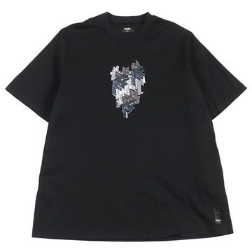Fendi Logo sequin cotton T-shirt