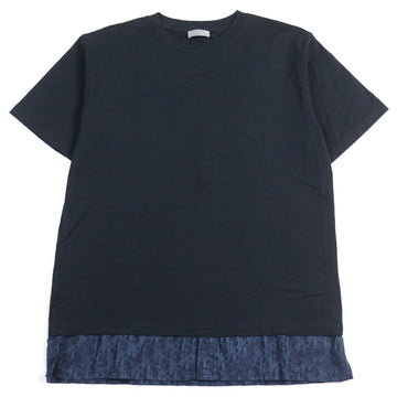 Dior Oblique Layered Over Tee Cotton Silk T-shirt