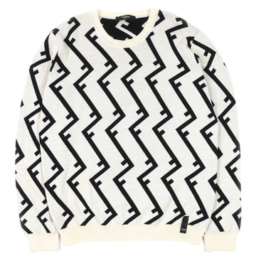 Fendi FF motif knit crew neck sweater