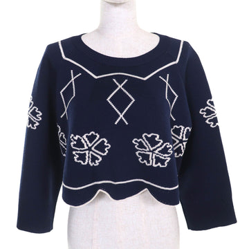 Christian Dior Clover Knit Cropped Top