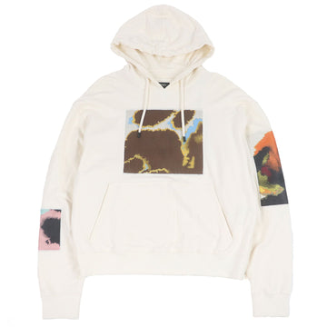 Fendi Logo patch embroidered cotton hoodie