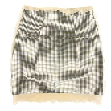Fendi Houndstooth Wool Skirt