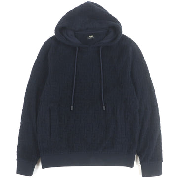 Fendi FF Logo Zucca Pattern Embossed Pullover Hoodie