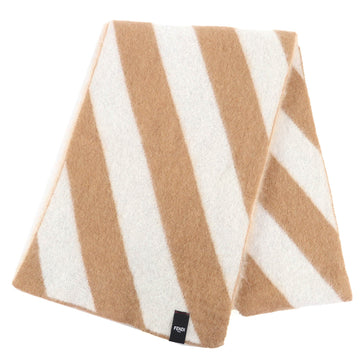 Fendi Stripe Pattern Mohair Scarf