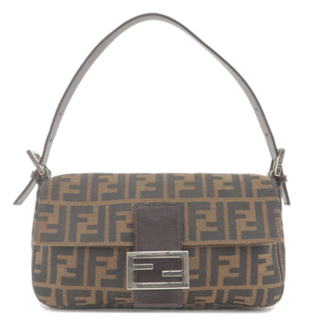 FENDI Zucca Canvas Leather Mamma Baguette Bag Khaki 26424