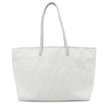 FENDI PVC Zucca Logo Tote Bag White 8BH185