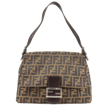 FENDI Zucca Mamma Baguette Shoulder Bag Beige Brown 26325