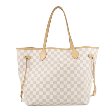 Louis Vuitton Damier Azur Neverfull MM Tote Bag Hand Bag N51107
