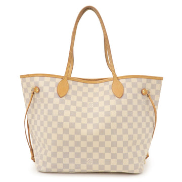 Louis Vuitton Damier Azur Neverfull MM Tote Bag Hand Bag N51107