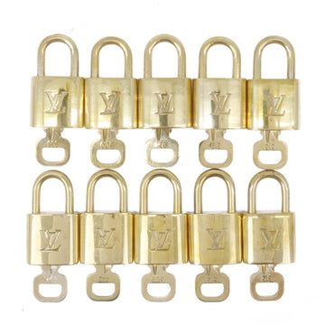 Louis Vuitton Set of 10 Lock & Key Cadena Key Lock Gold