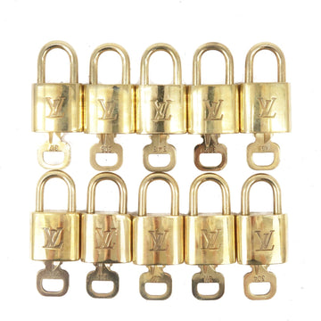 Louis Vuitton Set of 10 Lock & Key Cadena Key Lock Gold