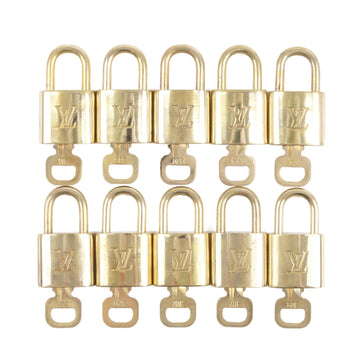 Louis Vuitton Set of 10 Lock & Key Cadena Key Lock Gold