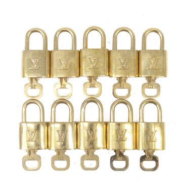 Louis Vuitton Set of 10 Lock & Key Cadena Key Lock Gold