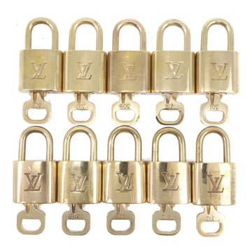 Louis Vuitton Set of 10 Lock & Key Cadena Key Lock Gold
