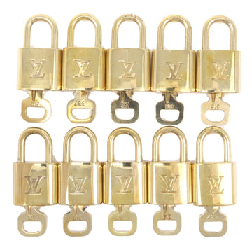 Louis Vuitton Set of 10 Lock & Key Cadena Key Lock Gold
