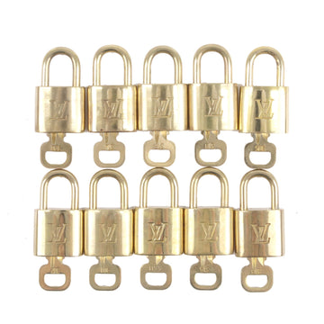 Louis Vuitton Set of 10 Lock & Key Cadena Key Lock Gold