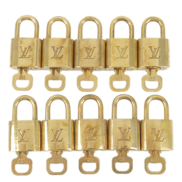 Louis Vuitton Set of 10 Lock & Key Cadena Key Lock Metal Gold