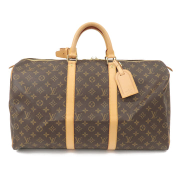 Louis Vuitton Monogram Keep All 50 Boston Bag Brown M41426