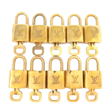 Louis Vuitton Set of 10 Lock & Key Cadena Key Lock Gold