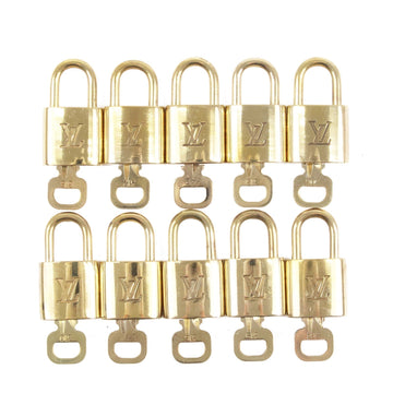 Louis Vuitton Set of 10 Lock & Key Cadena Key Lock Gold