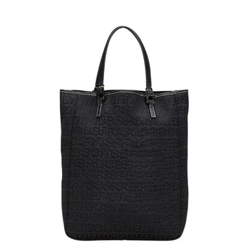 Fendi Zucchino Canvas Leather Handbag