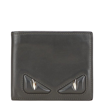 Fendi Bugs Eye Leather Bifold Wallet