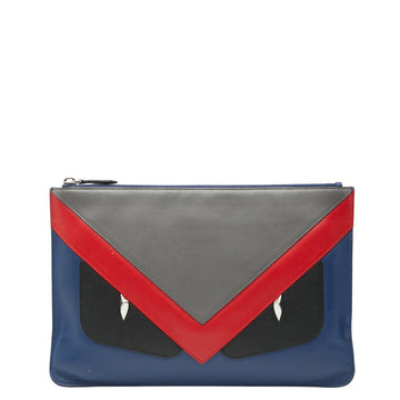 Fendi Bag Bugs Monster Leather Clutch Bag