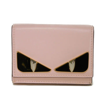Fendi Micro Trifold Wallet Smooth Calf Leather Trifold Wallet