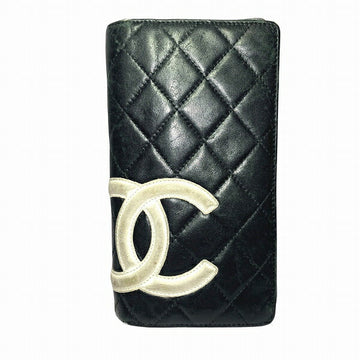 Chanel Cambon Line Leather Long Wallet