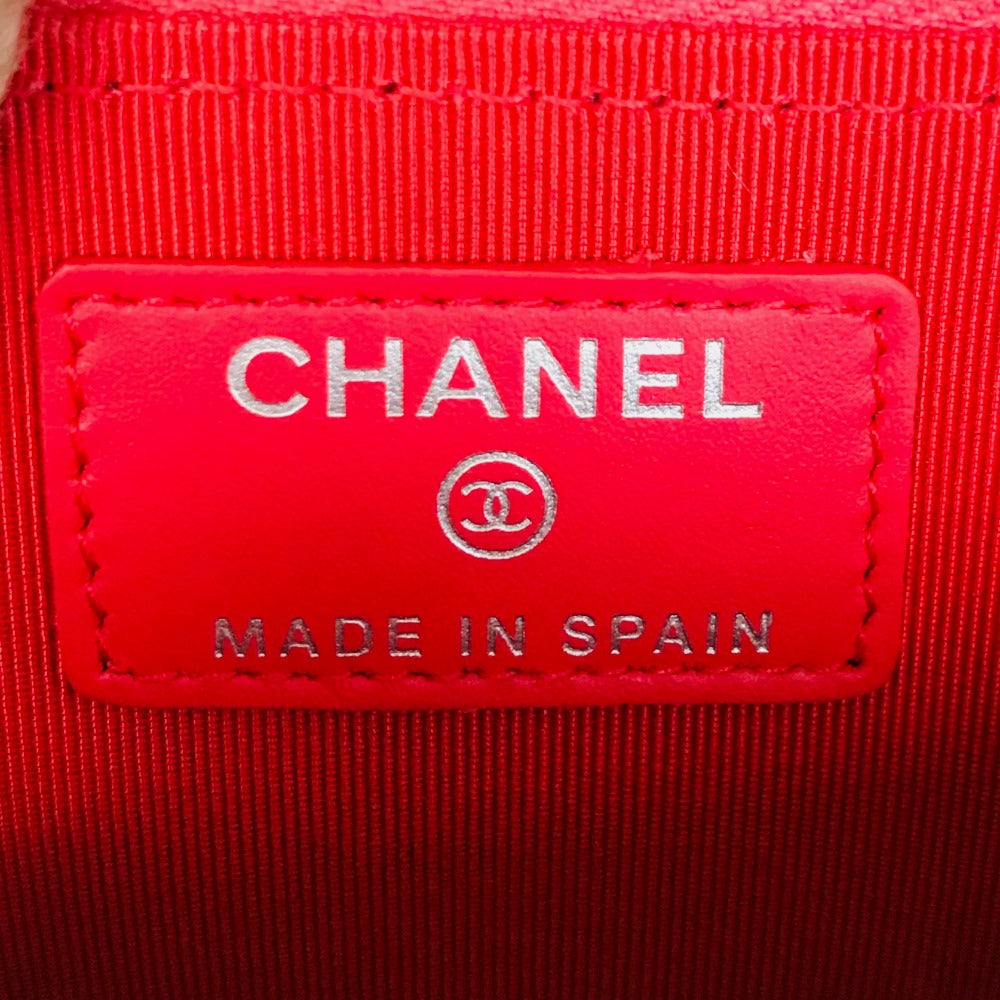 CHANEL Coin case enamel pink Compact wallet COCO Mark