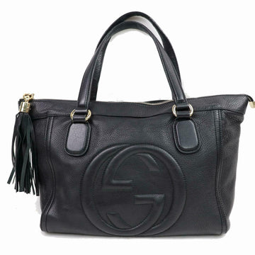 Inspired Gucci Hand Bag Sohotote Black Leather (SHC1-15095)