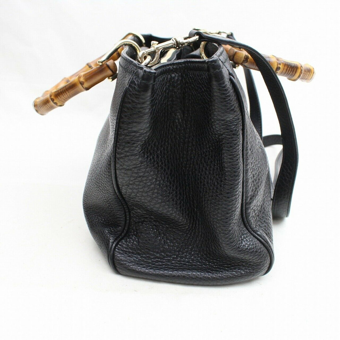 Inspired Gucci Tote Bag Banboo 2way Black Leather (SHC7-10763)