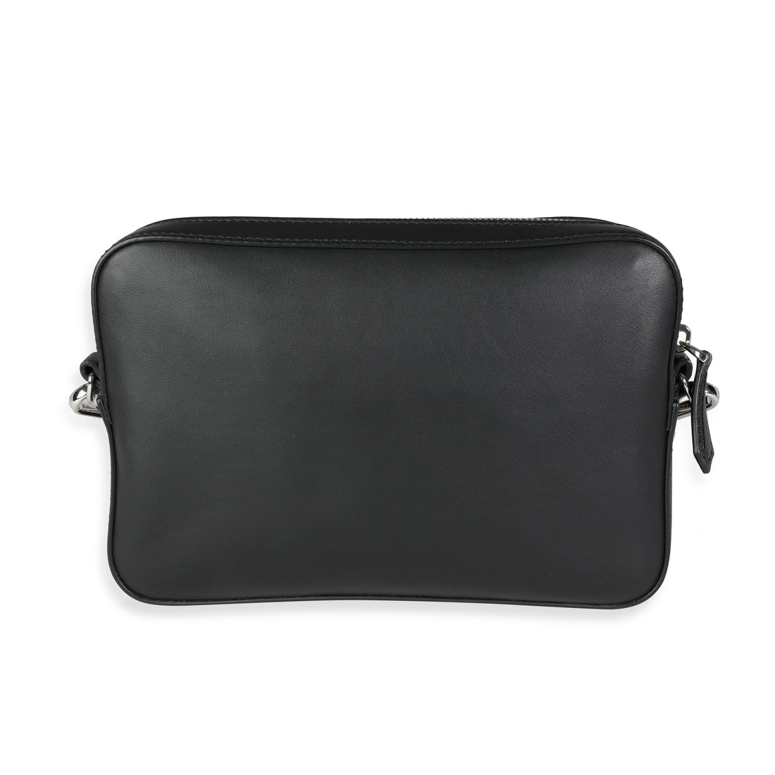 FENDI Black Calfskin & Sunflower Logo Mini Camera Bag