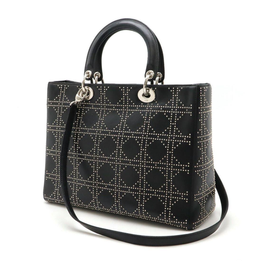 Christian Dior Leather Lady Dior 2way Bag