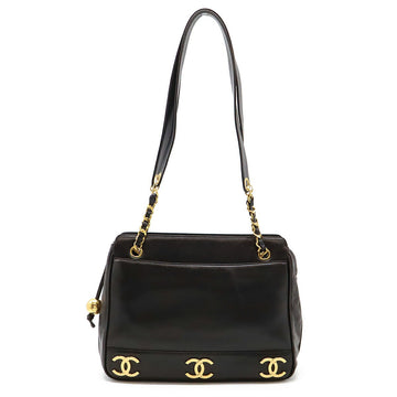 Chanel Triple Coco Leather 2way Shoulder Bag