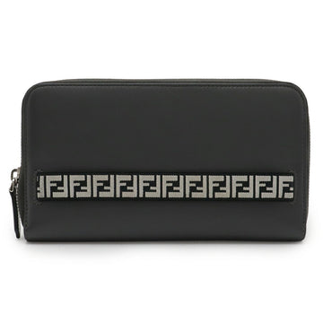 Fendi Zucca Logo Band Leather Long Wallet