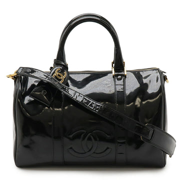 Chanel Patent Leather 2way Boston Bag