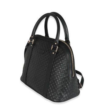 Gucci Black Microguccissima Medium Dome Satchel
