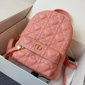 SMALL BACKPACK PINK CANNAGE LAMBSKIN House Of Sarah