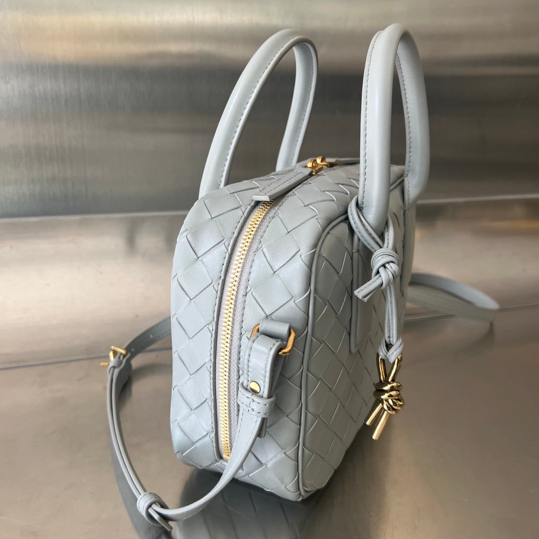 BV GETAWAY SMALL 23CM GREY LAMBSKIN House Of Sarah