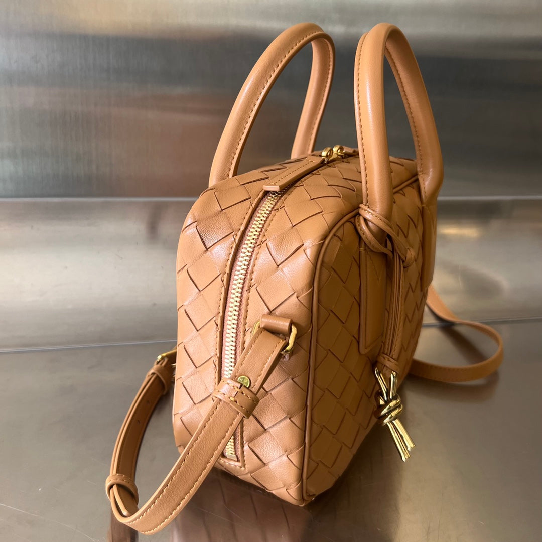 BV GETAWAY SMALL 23CM BROWN LAMBSKIN by House Of Sarah