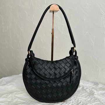 BV MEDIUM GEMELLI 36CM BLACK LAMBSKIN LEATHER House Of Sarah