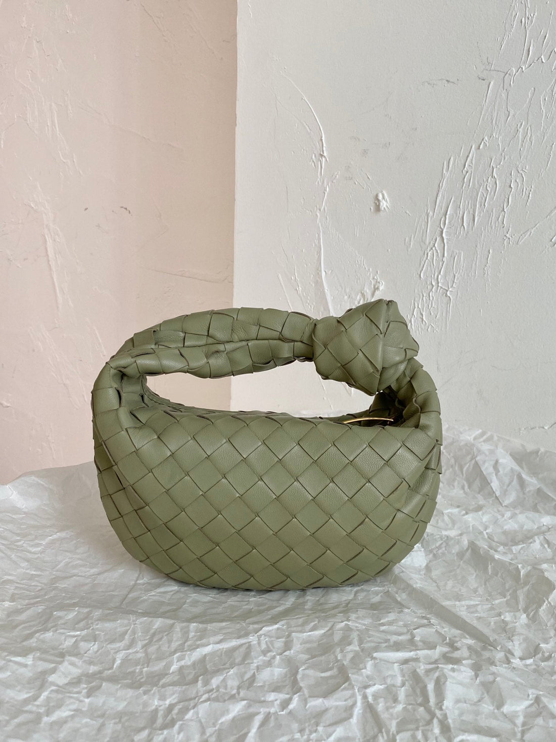 BV MINI JODIE 28CM GREEN LAMBSKIN LEATHER House Of Sarah Bags