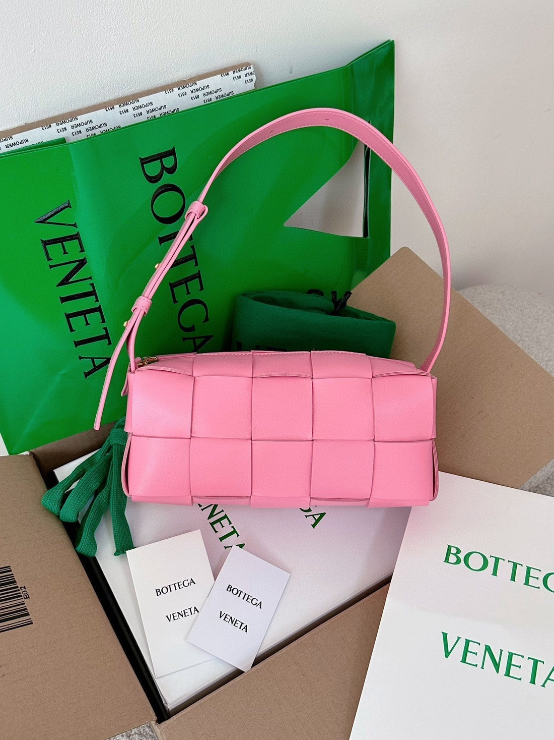 BV SMALL BRICK 24CM PINK LAMBSKIN House Of Sarah