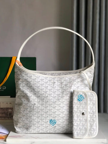 HOBO BOHEME 42CM WHITE CANVAS House Of Sarah